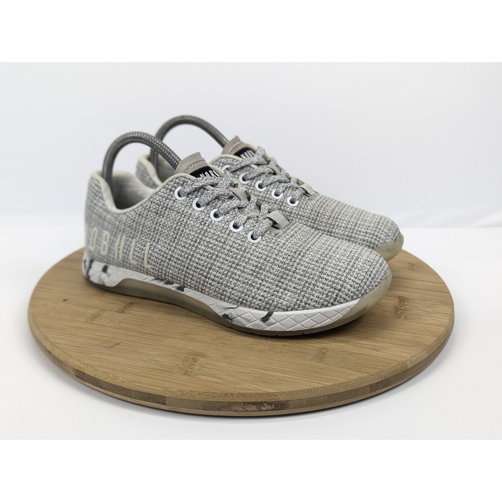 NOBULL Outwork Shoes Womans 7.5 Trainers Heather White Sneakers Gym Workout